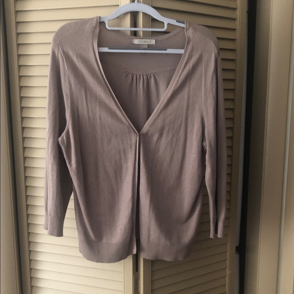 Roz & Ali Brown Knit Cardigan
